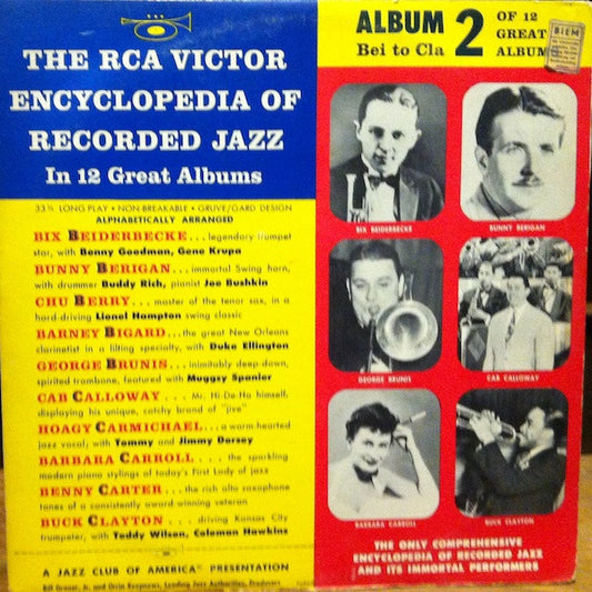Various : The RCA Victor Encyclopedia Of Recorded Jazz: Album 2 - Bei To Cla (LP,10",Compilation)
