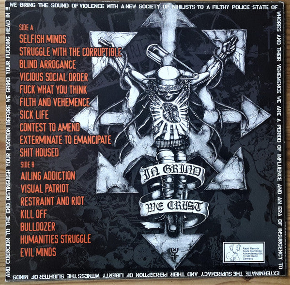 Phobia (6) : Grind Your Fucking Head In (LP,Album,45 RPM)