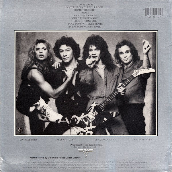 Van Halen : Women And Children First (LP,Album,Club Edition)