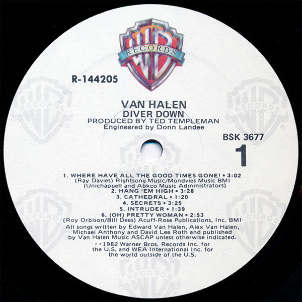 Van Halen : Diver Down (LP,Album,Club Edition)