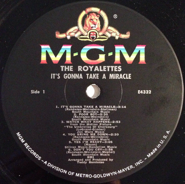 Royalettes, The : It's Gonna Take A Miracle (LP,Album,Mono)