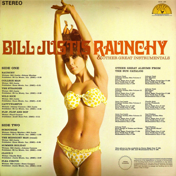 Bill Justis : Raunchy & Other Great Instrumentals (LP,Stereo)