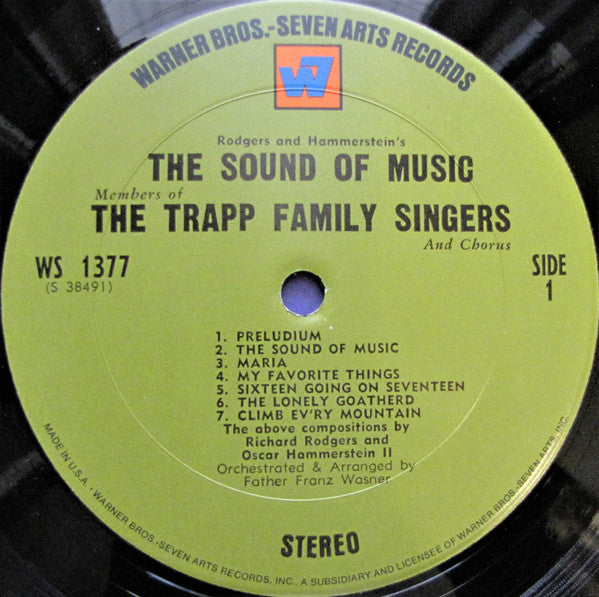 Trapp Family Singers And Chorus, The : The Sound Of Music (LP,Stereo)