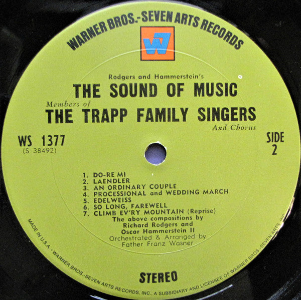 Trapp Family Singers And Chorus, The : The Sound Of Music (LP,Stereo)