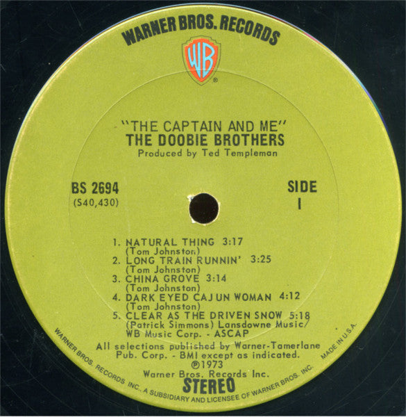 Doobie Brothers, The : The Captain And Me (LP,Album,Stereo)