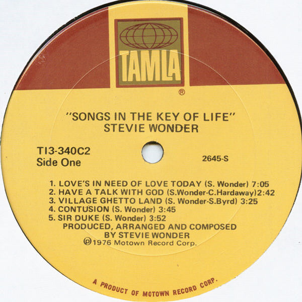 Stevie Wonder : Songs In The Key Of Life (LP)