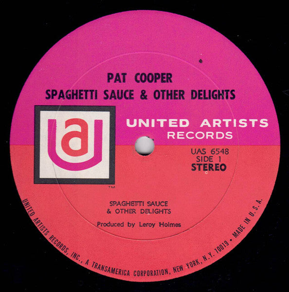 Pat Cooper : Spaghetti Sauce & Other Delights (LP,Stereo)
