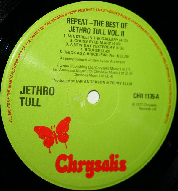 Jethro Tull : Repeat - The Best Of Jethro Tull - Vol. II (LP,Compilation)