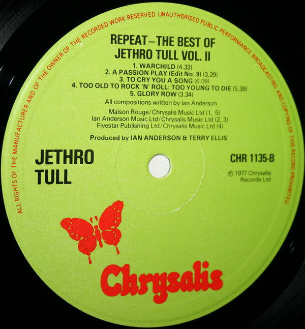 Jethro Tull : Repeat - The Best Of Jethro Tull - Vol. II (LP,Compilation)