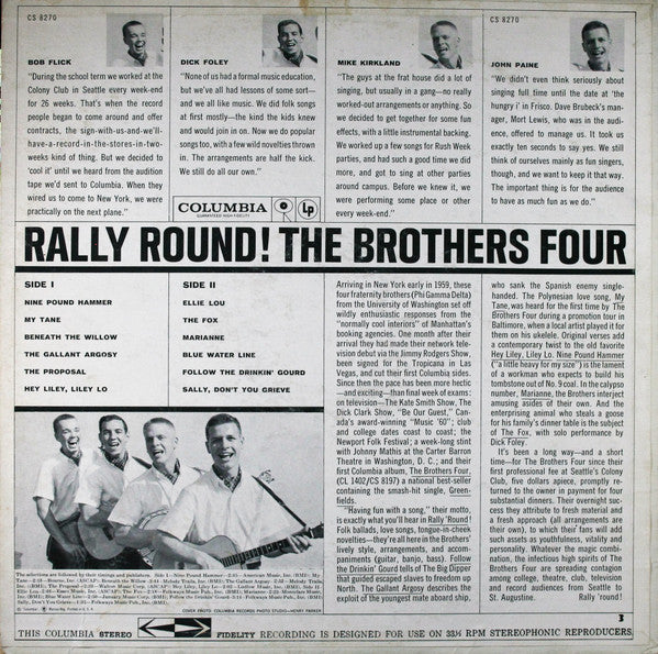 Brothers Four, The : Rally 'Round! (LP,Album,Stereo)