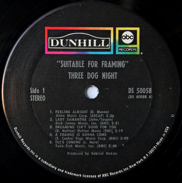 Three Dog Night : Suitable For Framing (LP,Album)