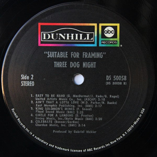 Three Dog Night : Suitable For Framing (LP,Album)