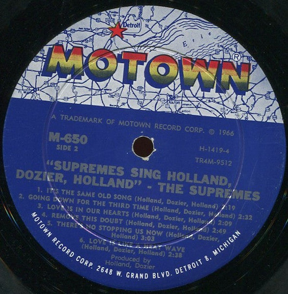 Supremes, The : The Supremes Sing Holland-Dozier-Holland (LP,Album,Mono)
