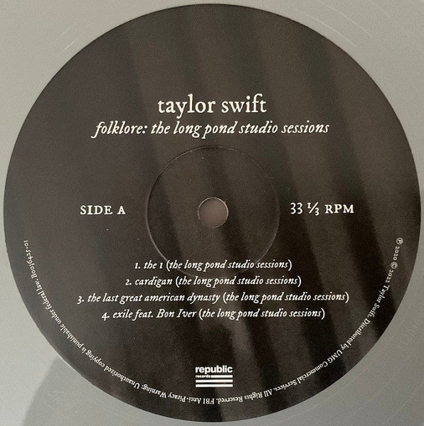 Taylor Swift : Folklore: The Long Pond Studio Sessions (LP,Album,Record Store Day,Reissue)
