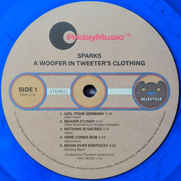 Sparks : A Woofer In Tweeter's Clothing (LP,Album,Record Store Day,Limited Edition,Reissue,Stereo)
