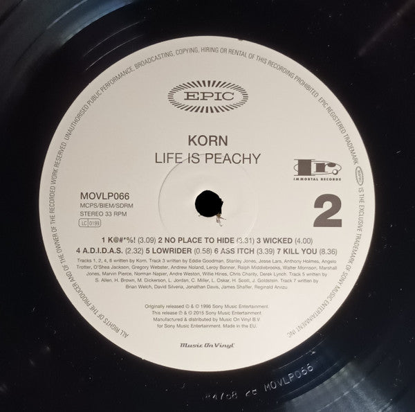 Korn : Life Is Peachy (LP,Album,Reissue,Stereo)
