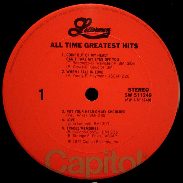 Lettermen, The : All-Time Greatest Hits (LP,Compilation,Club Edition,Reissue)