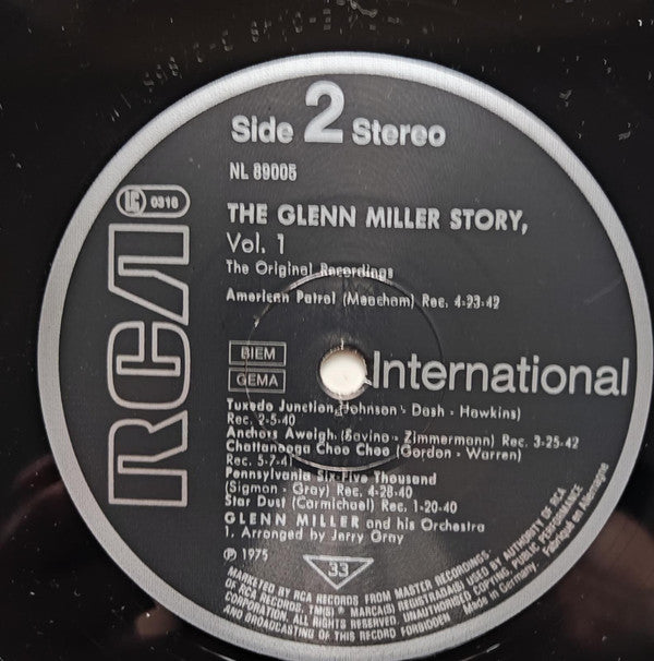 Glenn Miller : The Glenn Miller Story – Volume 1 (The Original Recordings) (LP,Compilation,Reissue)