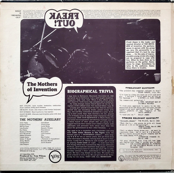 Mothers, The : Freak Out! (LP,Album,Stereo)