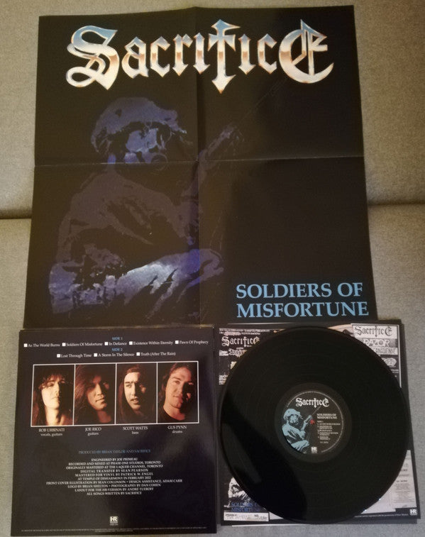 Sacrifice (3) : Soldiers Of Misfortune (LP,Album,Reissue)