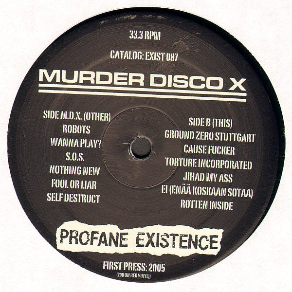 Murder Disco Experience : Ground Zero Stuttgart (LP,Album)