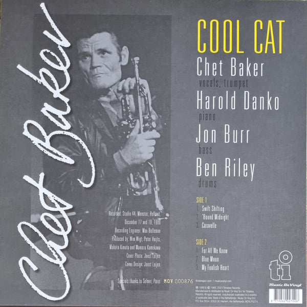 Chet Baker : Cool Cat (LP,Album,Limited Edition,Numbered,Reissue)