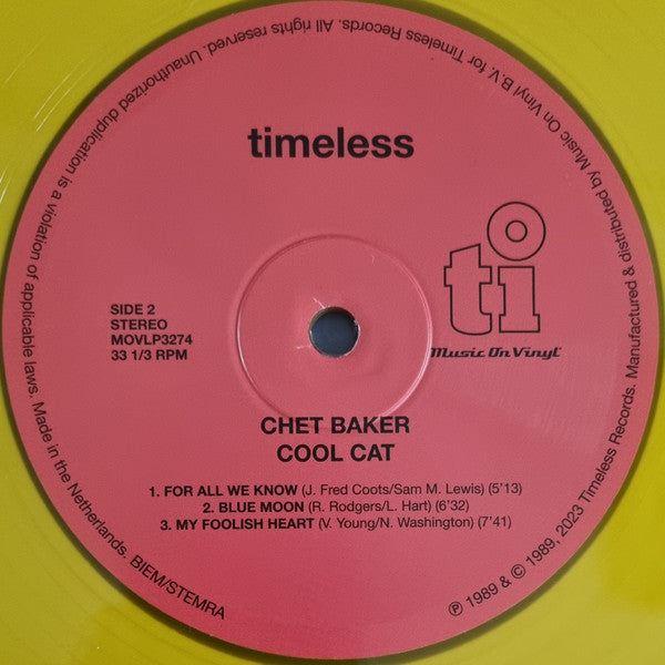 Chet Baker : Cool Cat (LP,Album,Limited Edition,Numbered,Reissue)