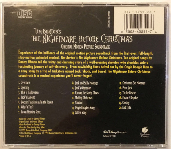 Danny Elfman : Tim Burton's The Nightmare Before Christmas (Original Motion Picture Soundtrack) (Album)