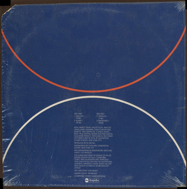 Keith Jarrett : Backhand (LP,Album,Stereo,Quadraphonic)
