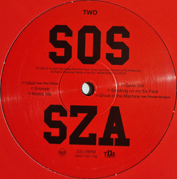 SZA (2) : SOS (LP,Album)