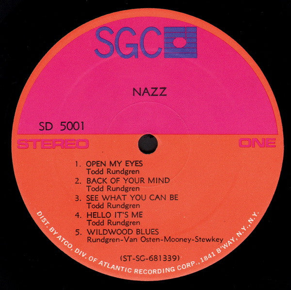 Nazz : Nazz (LP,Album,Stereo)