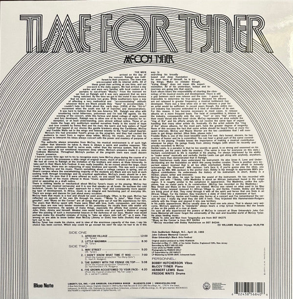 McCoy Tyner : Time For Tyner (LP,Album,Reissue,Stereo)
