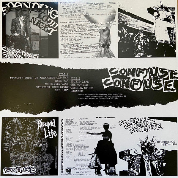 Confuse : Recordings 1987 - 1991 (LP,Compilation,Unofficial Release)