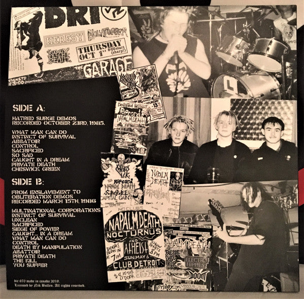 Napalm Death : Demos 1985 - 1986 (LP,Compilation,Reissue,Unofficial Release)