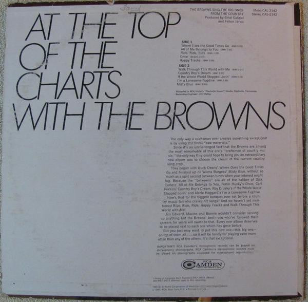 Browns (3), The : Sing The Big Ones From The Country (LP,Album,Stereo)