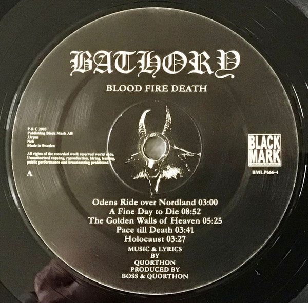 Bathory : Blood Fire Death (LP,Album,Reissue)