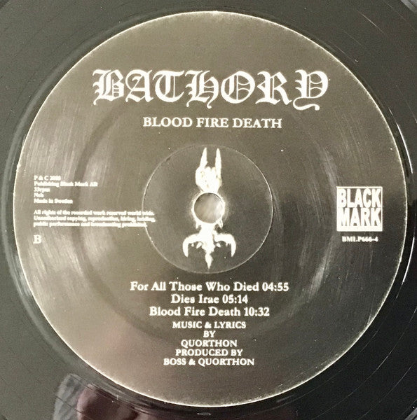 Bathory : Blood Fire Death (LP,Album,Reissue)