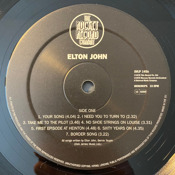 Elton John : Elton John (LP,Album,Reissue)