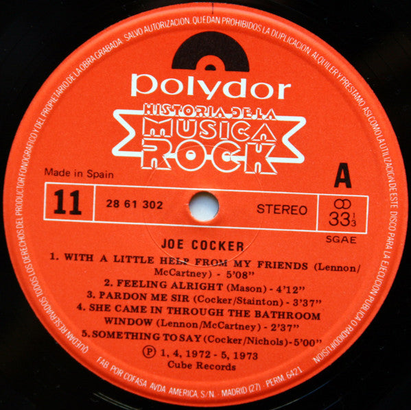 Joe Cocker : Joe Cocker (LP,Compilation,Reissue)
