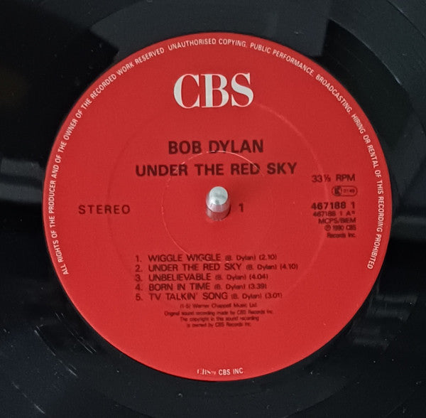 Bob Dylan : Under The Red Sky (LP,Album,Stereo)