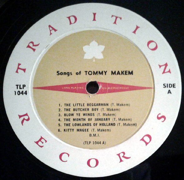 Tommy Makem : Songs Of Tommy Makem (LP,Mono)