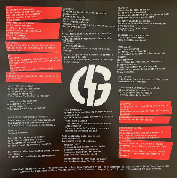 Generacion Suicida : Con La Muerte A Tu Lado (LP,Reissue)