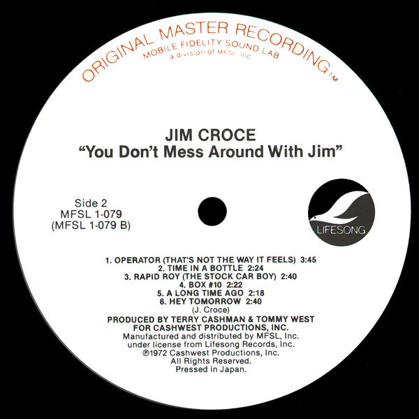 Jim Croce : You Don't Mess Around With Jim (LP,Album,Reissue,Remastered,Stereo)
