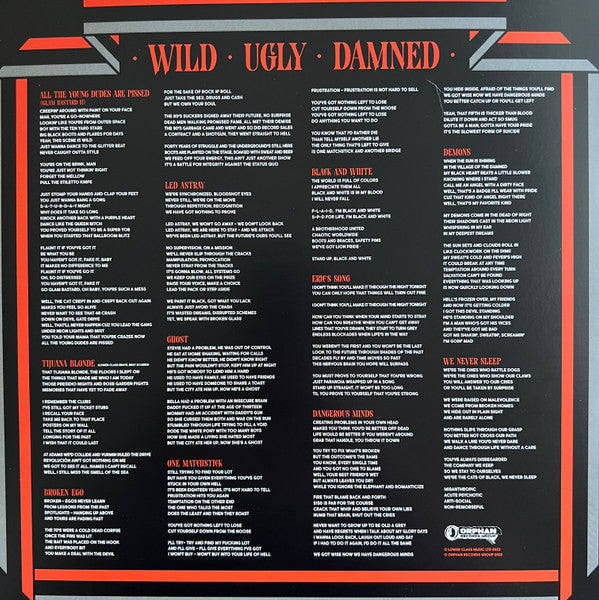 Lower Class Brats : Tales Of The Wild, The Ugly And The Damned (LP,Album)