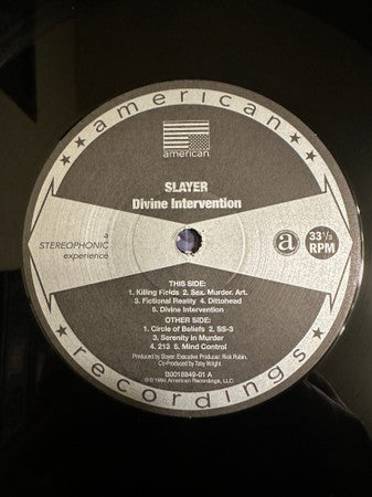 Slayer : Divine Intervention (LP,Album,Reissue,Remastered,Stereo)