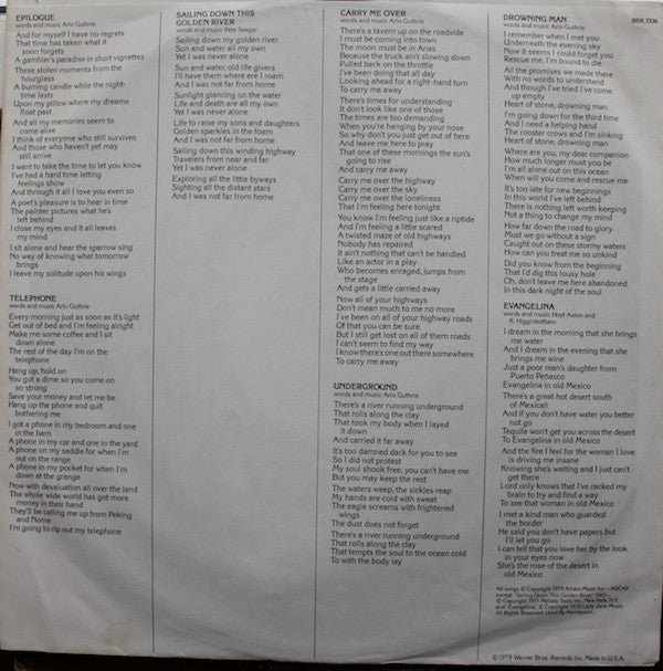 Arlo Guthrie With Shenandoah (2) : Outlasting The Blues (LP,Album)