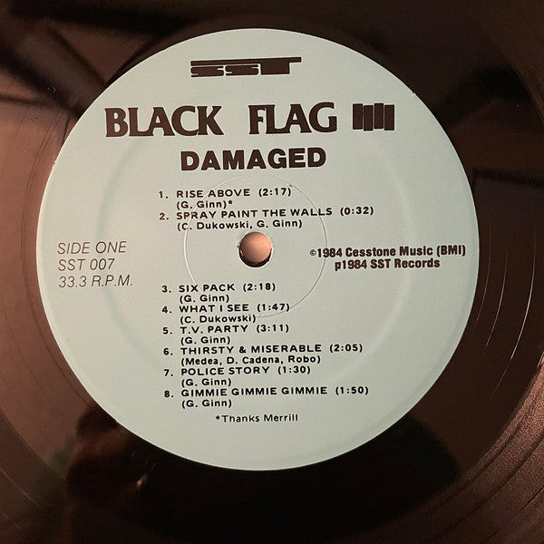 Black Flag : Damaged (LP,Album,Repress)