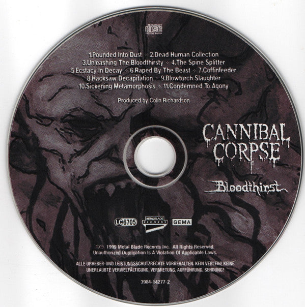 Cannibal Corpse : Bloodthirst (Album,Enhanced)