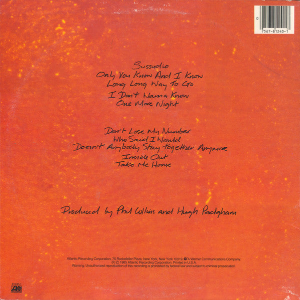 Phil Collins : No Jacket Required (LP,Album,Stereo)