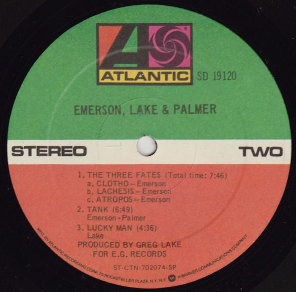 Emerson, Lake & Palmer : Emerson Lake & Palmer (LP,Album,Reissue)